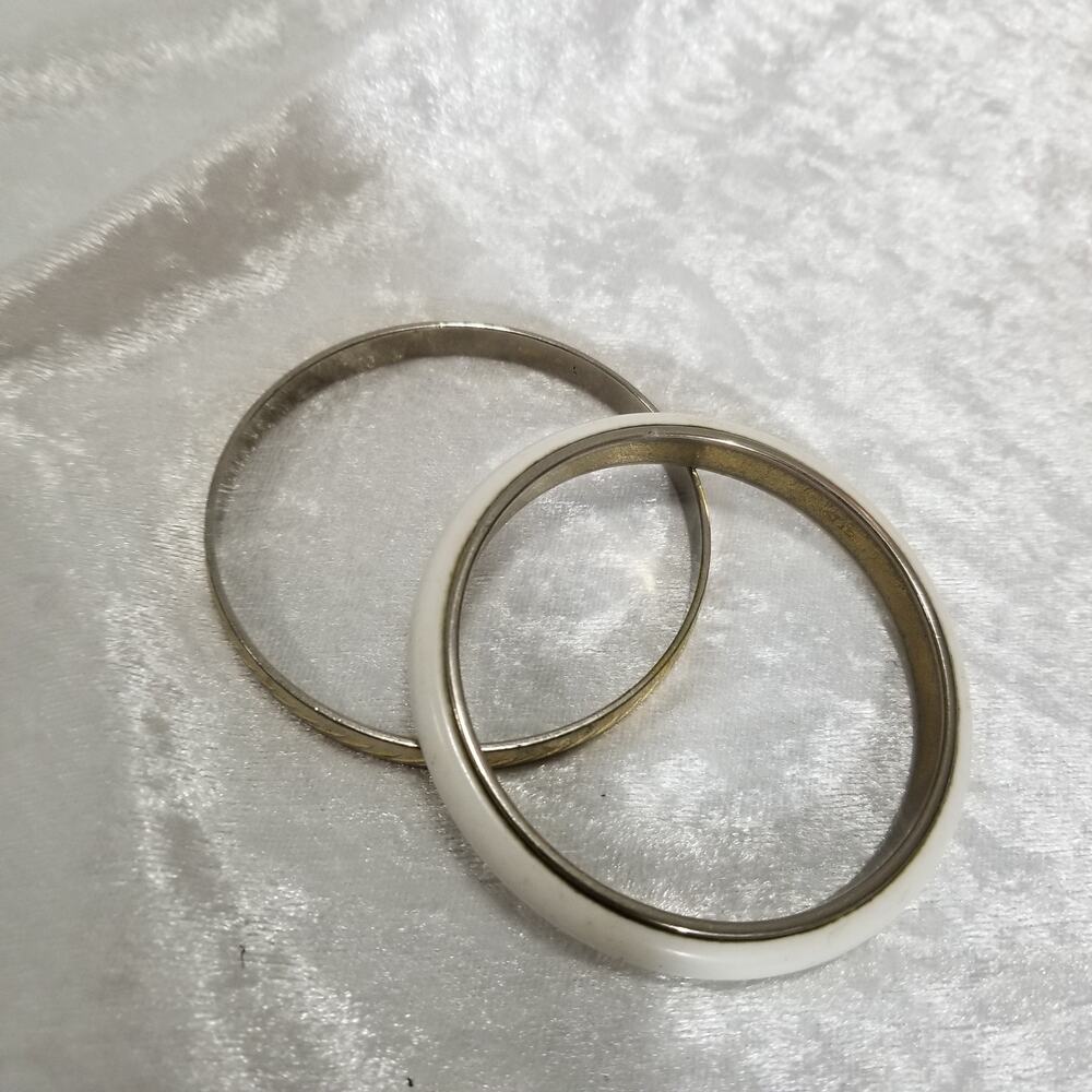 Two Monet gold tone bangle bracelets 2 1/2"-2 5/8"  1.1982